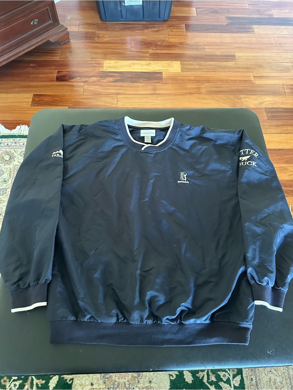 Vintage Cutter & Buck Navy Windshirt Pullover Sweater TPC Scottsdale Size XL